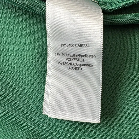 Lark & Ro Emerald Green Jersey Fabric Long Sleeve Wrap Tie Dress Size M - Picture 11 of 15